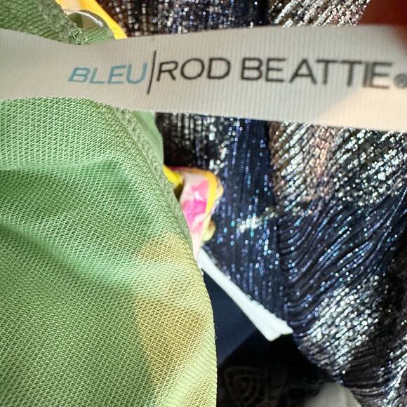 Bleu Rod Beattie Paradiso High Neck One-Piece Canary Gold Size 12 - Picture 6 of 8